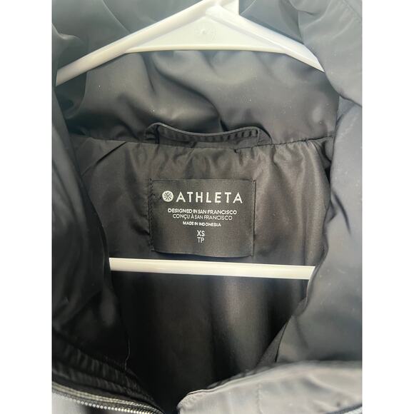 Athleta coat jacket XS windbreaker black EUC hoodie - Picture 3 of 4
